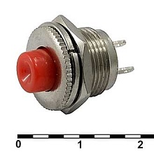 Переключатель кнопочный PSW-3-R off-(on) красный