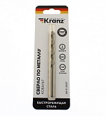 Сверло по металлу Kranz 5,0х86х52 мм HSS, «Кобальт» 1 шт