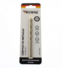 Сверло по металлу Kranz 5,0х86х52 мм HSS, «Кобальт» 1 шт