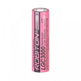 Аккумулятор Robiton 18650 LGC3000 (Li-ion, 3.7V, 3000mAh) max ток разряда 20A, без контроллера, плоский контакт