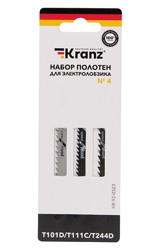 Набор полотен для электролобзика №4 Kranz 100мм (3шт)