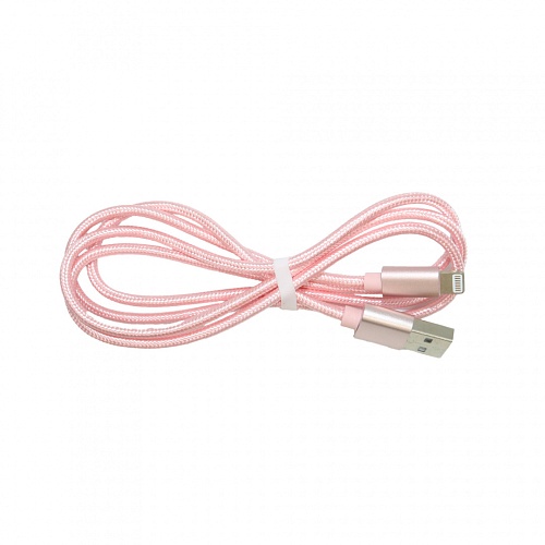 Шнур HOCO X2 USB Lightning/ 1m/ 2.4A/ Нейлон/ Rose Gold