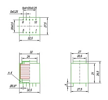 Трансформатор ТПГ4-9 4VA 220V 9V 440mA