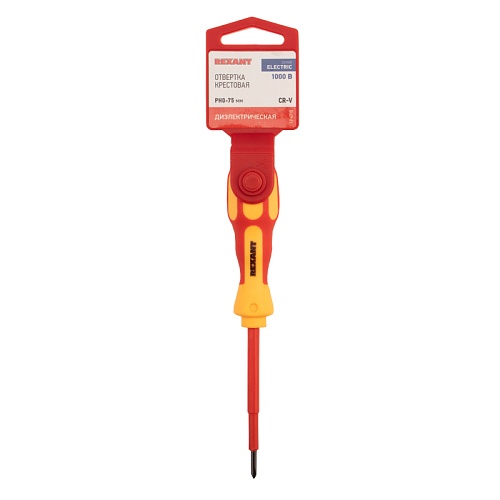Отвертка диэлектрическая REXANT (+) PH №0х75мм