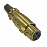 XLR гнездо на кабель JD-392 3F (GOLD), Разъём