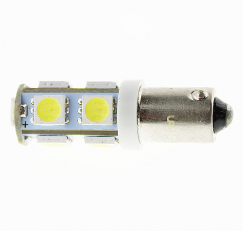 Светодиодная лампа T4W (BA9s) 12V 5050 9 SMD LED White Lumen