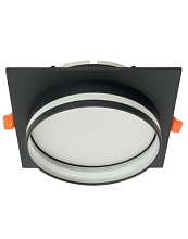 Светильник встраиваемый Feron DL703 LUNA потолочный GX70 черный квадрат