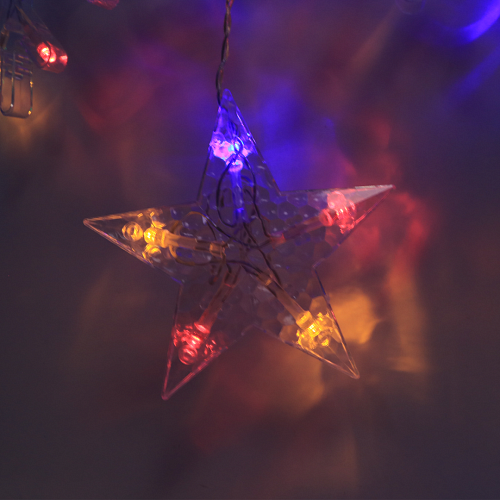 Гирлянда "бахрома звезды и снежинки" Navigator NGF-D032-04 RGBY 2.5*1м IP20