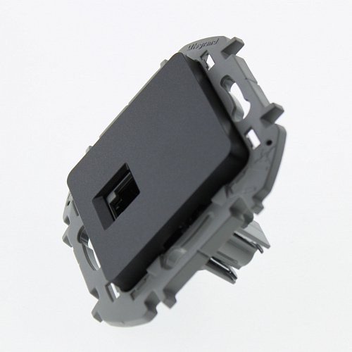 Розетка Legrand Inspiria с/у ПК RJ-45 кат.6 UTP антрацит