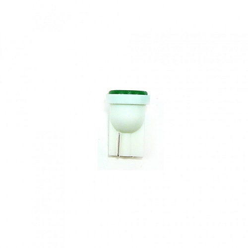 Светодиодная лампа T10 (W5W) 12V 1 COB LED Green