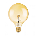 Лампа филаментная светодиодная "шар" OSRAM 1906 GLOBE 4W 420lm 2400К 230V E27 золотистая