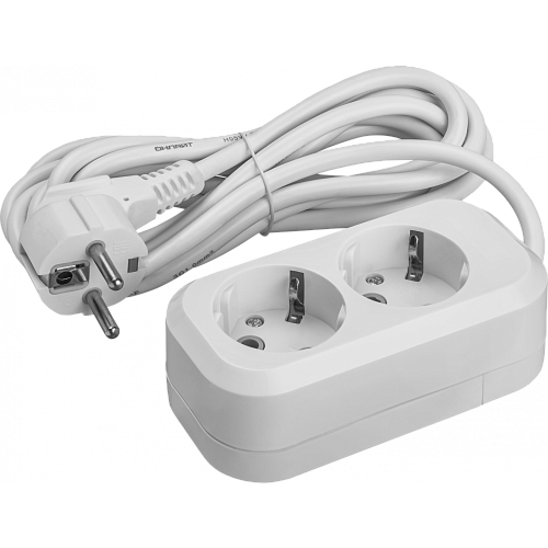 Удлинитель Онлайт OPE-S-02-500-E-3x1 2гн с з/к (5м)