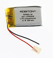 Аккумулятор Robiton LP502035 (Li-pol, 3.7V,  300mAh, 5х20x35mm) 