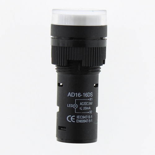 Индикатор ARG2-16FP-W-R24 (AR-AD16-16DS) белый =24В