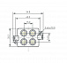 Модуль светодиодный ARL-LM5050-4L-12V  Red