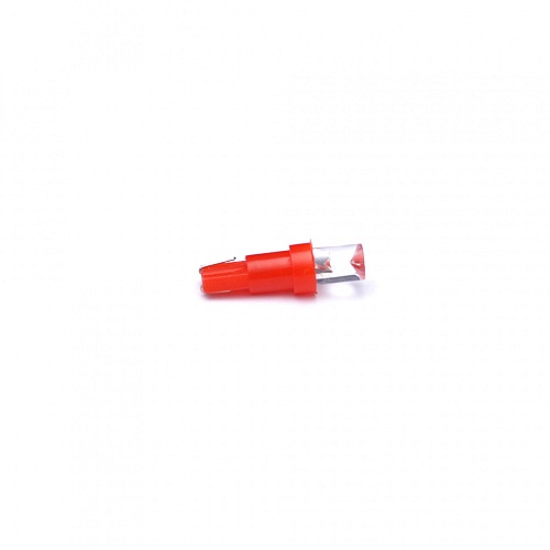 Светодиодная лампа T5 (W1.2W) 12V 1 LED Red 