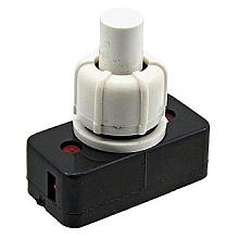 Переключатель кнопочный PBS-17A on-off белый