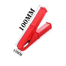 Зажим "Крокодил"  100А, 70мм (красный), Зажим "Крокодил"  100А, 70мм (красный)