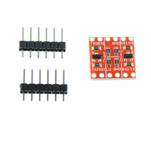 Преобразователь логических уровней двунаправленный 4-канала (3.3 и 5В) для Arduino	 