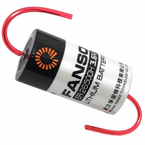 Батарейка FANSO ER26500H/P (Li, SOCL2, 3,6V, 8500mA) аксиальные проволочные выводы