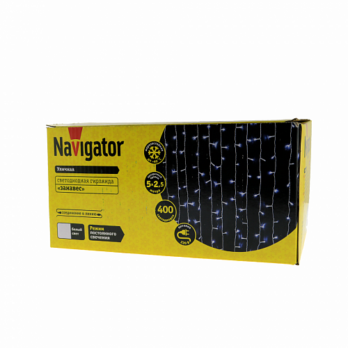 Гирлянда уличная «занавес» Navigator NGF-D030-01 CW 5*2.5м IP44