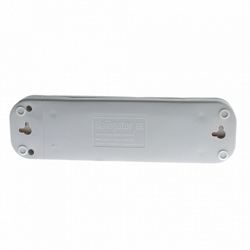 Колодка для сетевых удлинителей Navigator NCA-BL01-04-X-WH 4гн б/з АБС пластик белая