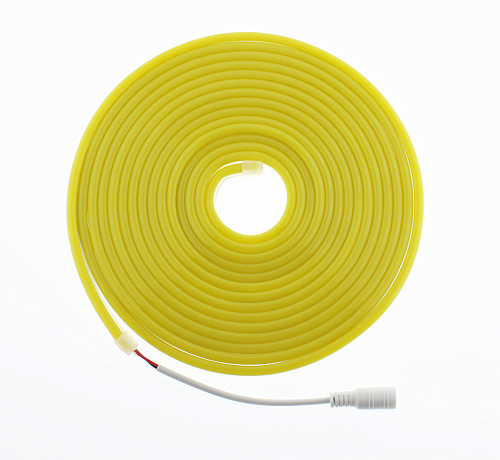 Лента светодиодная Neon mini 0612 8W/m, 12v, SMD2835, 120LED/m, Silicon+PVC, лимонный жёлтый (5м)