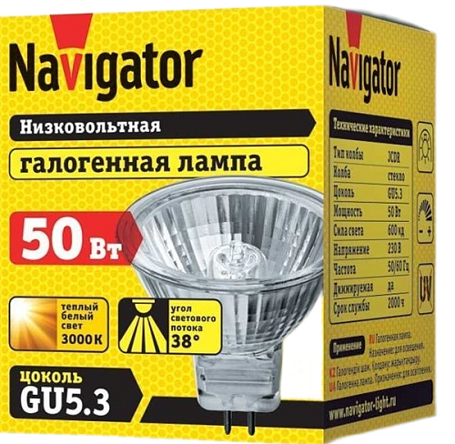 Лампа Navigator NH-JCDR-50-230-GU5.3 