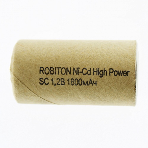 Аккумулятор Robiton 1800NCSC High Power SR2 (Ni-Cd, 1.2V, 1800mAh) для аккумуляторных шуруповертов