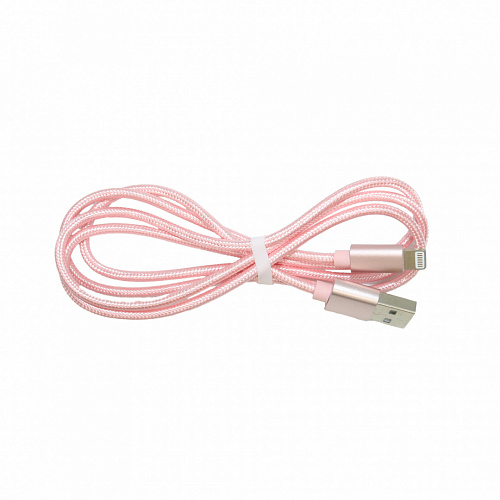 Шнур HOCO X2 USB Lightning/ 1m/ 2.4A/ Нейлон/ Rose Gold