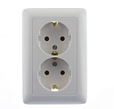 Розетка 2-ая с/у с з/к Schneider Electric ХИТ 250V 16A белый