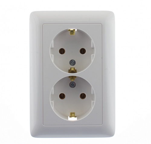 Розетка 2-ая с/у с з/к Schneider Electric ХИТ 250V 16A белый