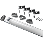 Профиль угловой с экраном Navigator NPR-05-SET (в компл:профиль – 1 шт, экран – 1 шт, заглуш – 4 шт, крепежн клипса – 4 шт, саморез – 4 шт)