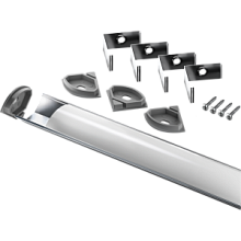 Профиль угловой с экраном Navigator NPR-05-SET (в компл:профиль – 1 шт, экран – 1 шт, заглуш – 4 шт, крепежн клипса – 4 шт, саморез – 4 шт)