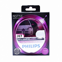 Галогенная лампа головного света H7 Philips ColorVision Purple 12V 55W PX26d 12972CVPP 2шт