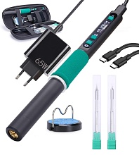 Паяльник YIHUA928D-IV с быстрым разогревом, USB 60W, с блоком питания 65Вт