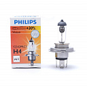 Галогенная лампа головного света H4 Philips Vision+30% 3200К 12V 60/55W P43t-38 12342PRC1 1