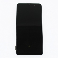 Дисплей для Samsung A415F Galaxy A41 в рамке + тачскрин (черный) 100%