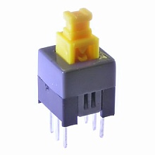 Переключатель кнопочный PB22E07 без фиксации 7x7x12 мм
