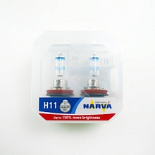 Галогенная лампа головного света H11 Narva Range Power+150 % 4000K 12V 55W PGJ19-2 48101 2шт