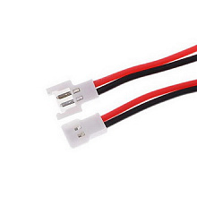 XH2.0 2PIN M+F вилка + розетка на кабель с проводом AWG26 0,15м 2,0мм