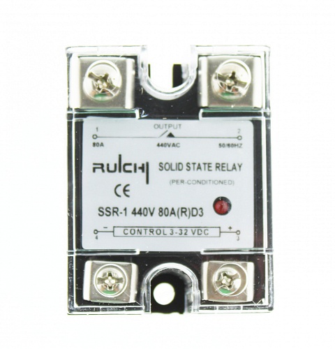 Реле твердотельное SSR-1 440V 80A (R) D3 (3-32V) 