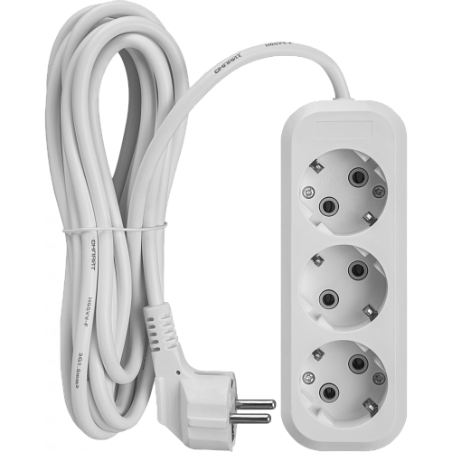 Удлинитель Онлайт OPE-S-03-500-E-3x1 с з/к 5м