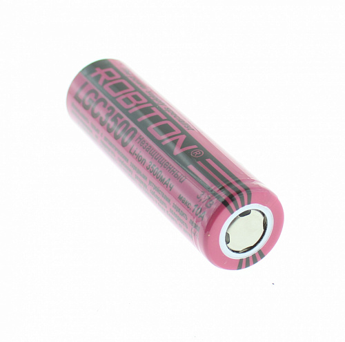 Аккумулятор Robiton 18650 LGC2500 (Li-ion IMR, 3.7V, 2500mAh) max ток разряда 20А, без контроллера