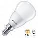 Лампа "шар" Philips Essential LED 6W 620lm E14 827 P45FR