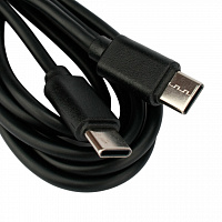 Кабель USB2.0 Гарнизон GCC-USB2-CMCM-1M, Type-C/Type-C, 3А, 60Вт, PD/QC3.0, медь, 1м, черный, пакет