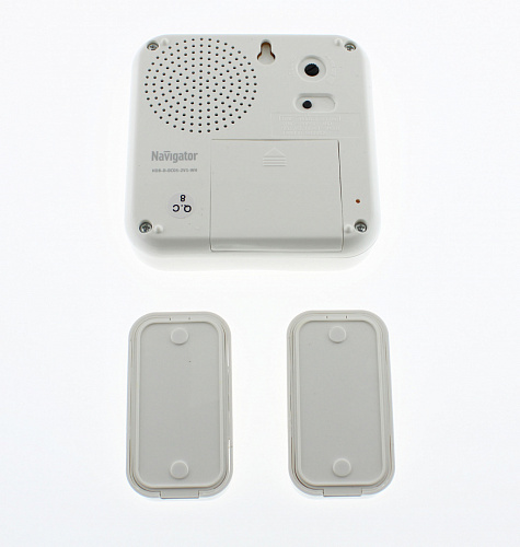 Звонок беспроводной Navigator NDB-D-DC05-2V1-WH, белый, 10 мелодий (1 блок динамика, 2 кнопки)