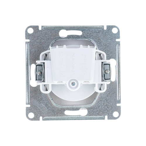 Розетка AtlasDesign с/у 1-ая без з/к без шторок IP20 16А ATN000141 БЕЛЫЙ