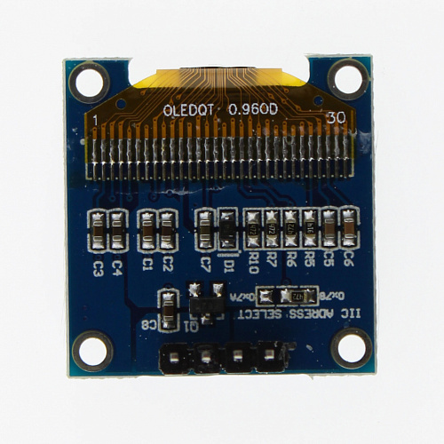 Дисплей OLED 0,96" 128x64 I2C SSD1306 (4 контакта) белые символы, для Arduino 
