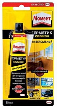 Герметик Момент силиконовый, блистер, прозрачный 85мл